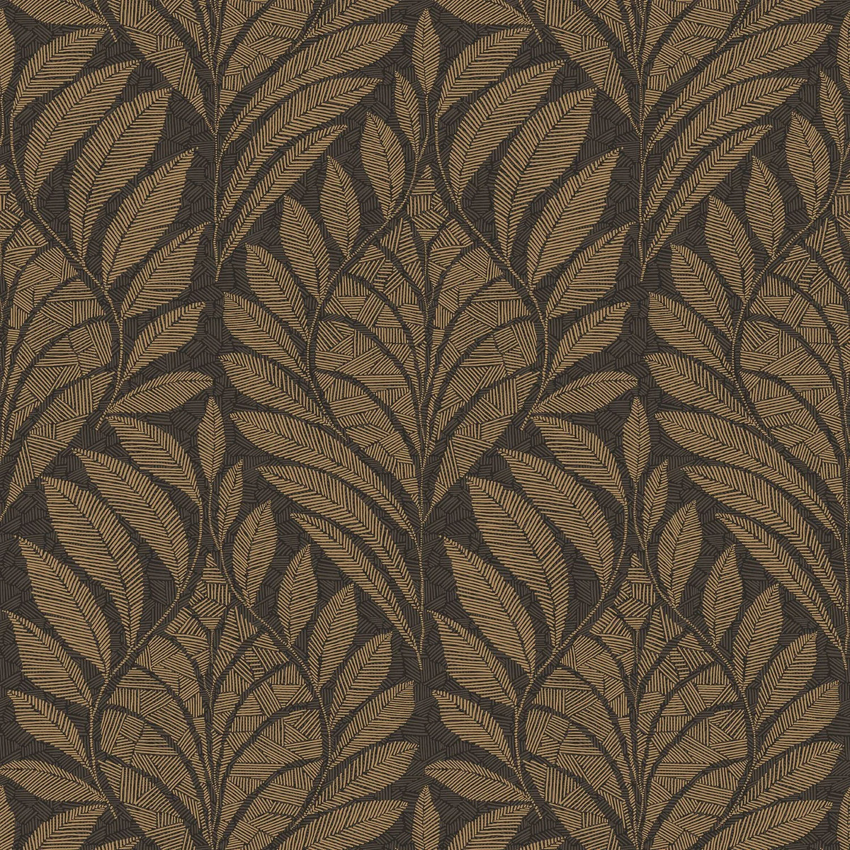 Casamance Gustav wallpaper — Anthracite/Doré