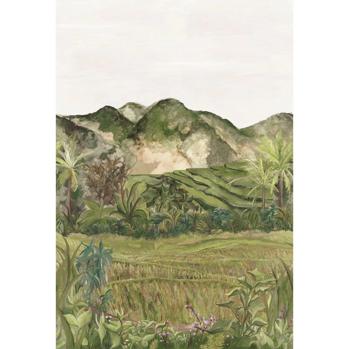 Casamance Hapao wallpanel — Olive