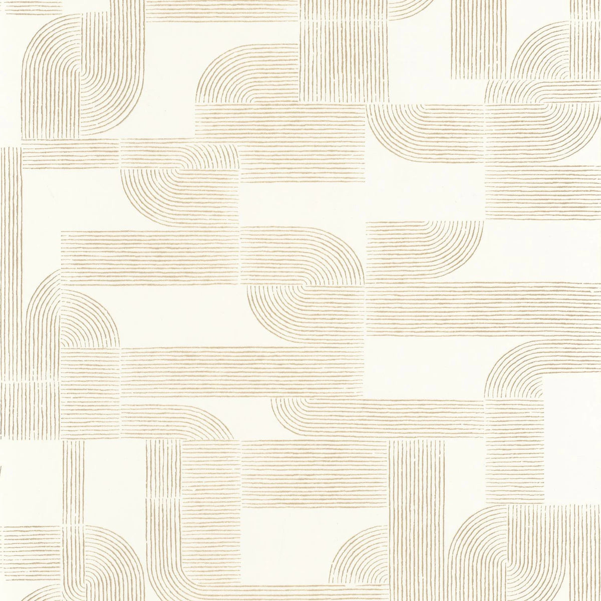 Casamance Hector wallpaper — Blanc/Doré