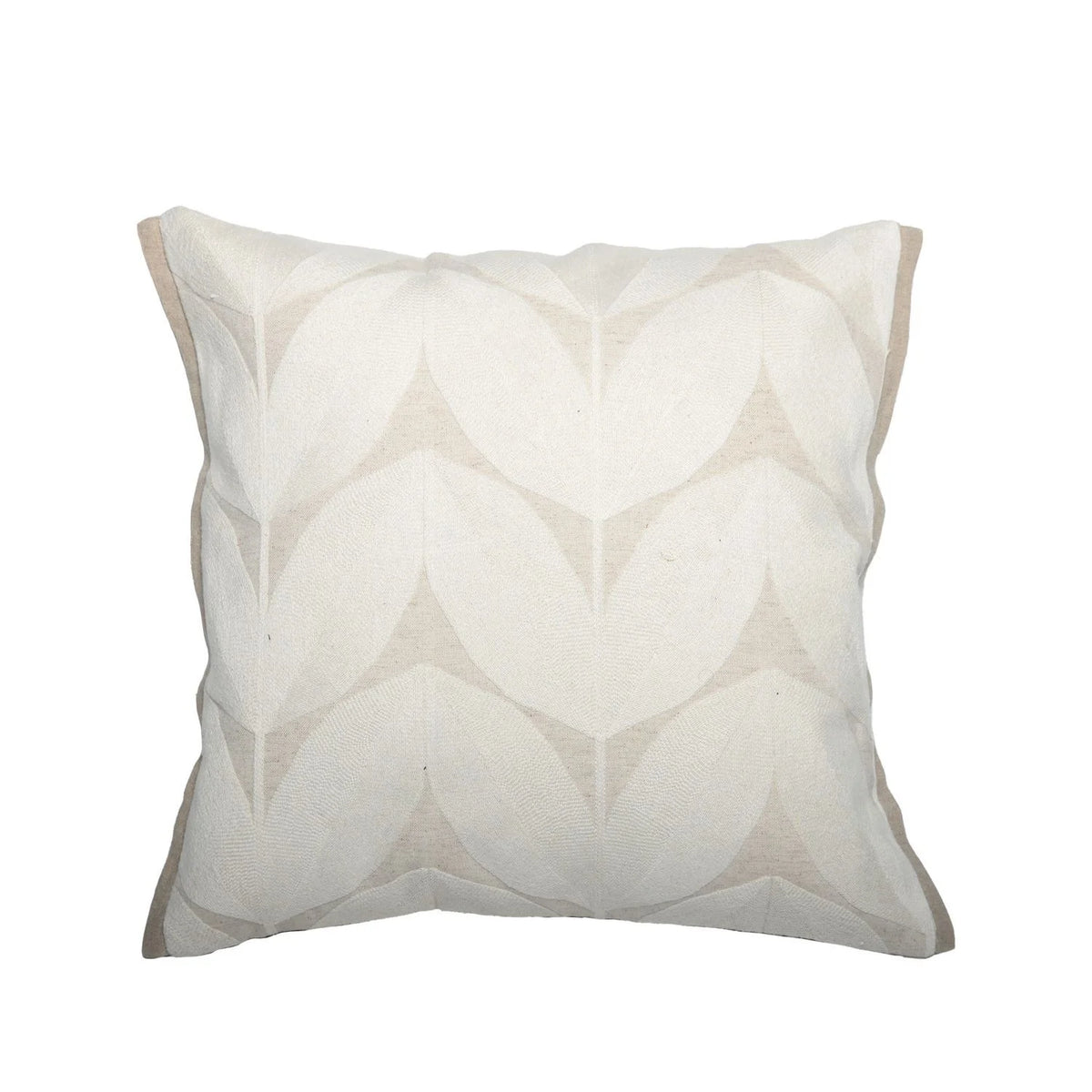 Casamance Herbes Folles cushion cover — Ivoire