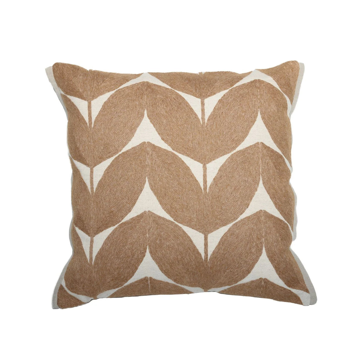 Casamance Herbes Folles cushion cover — Tabac