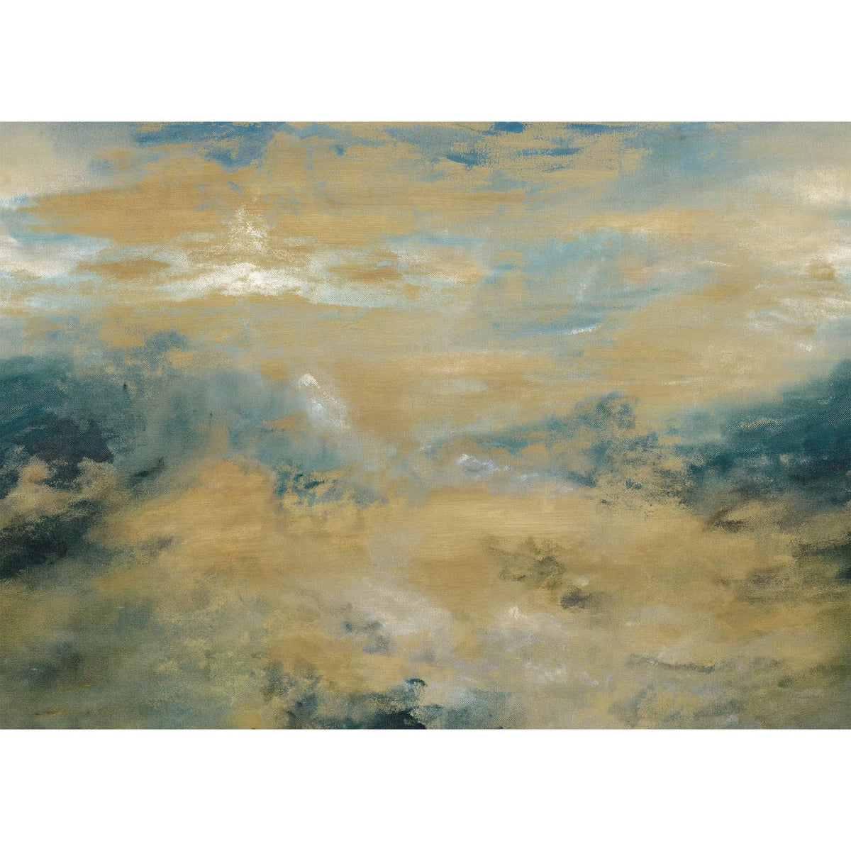 Casamance Heure Doree wallpanel — Pétrole/Doré