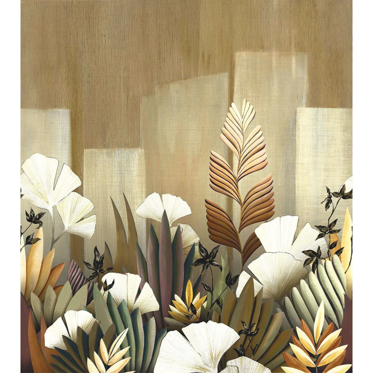 Casamance Icho wallpanel — Paille / Multicouleurs