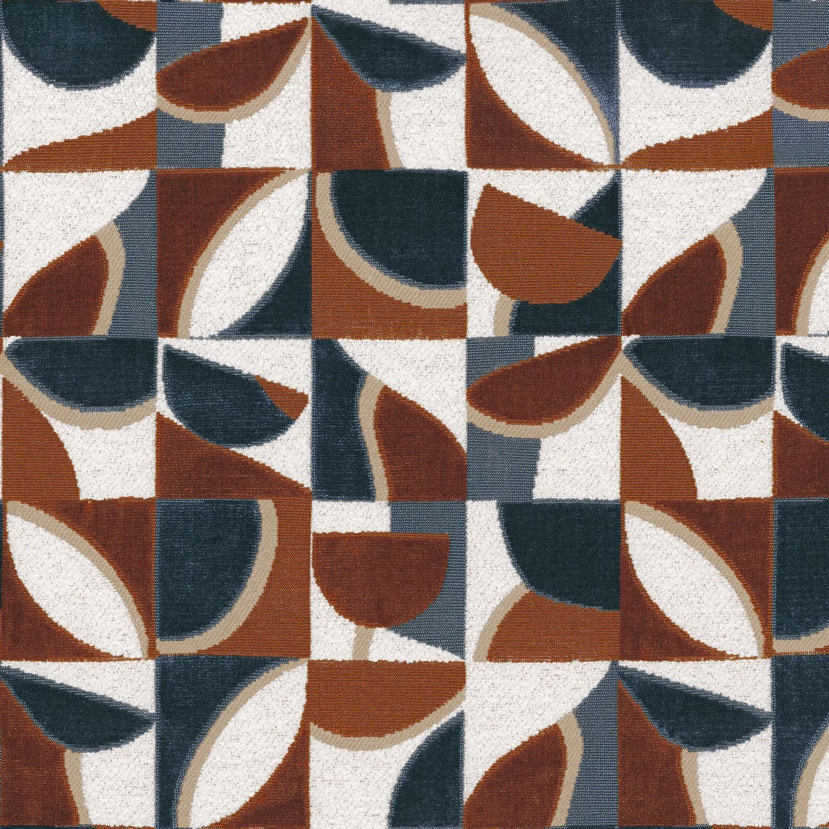 Casamance Impatient fabric — Bleu Nordique Acajou