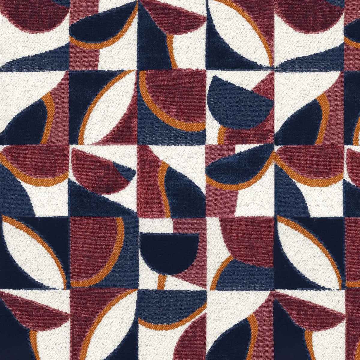 Casamance Impatient fabric — Pourpre/Bleu Azurite