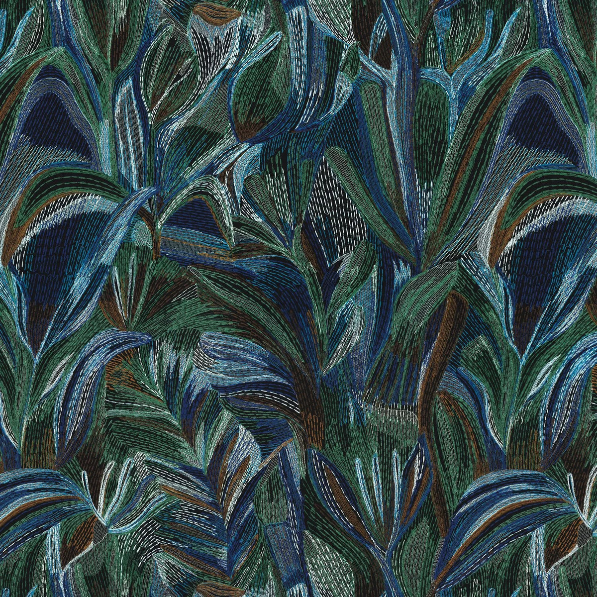 Casamance Iridis fabric — Multico Bleu