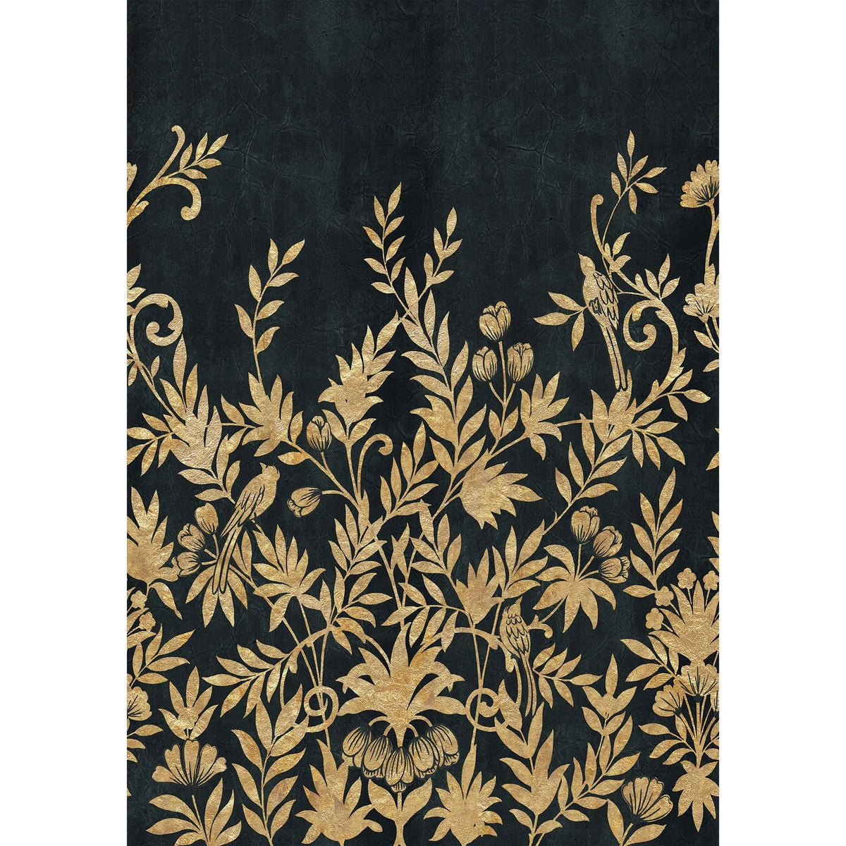 Casamance Jardin De Diane wallpanel — Noir/Doré