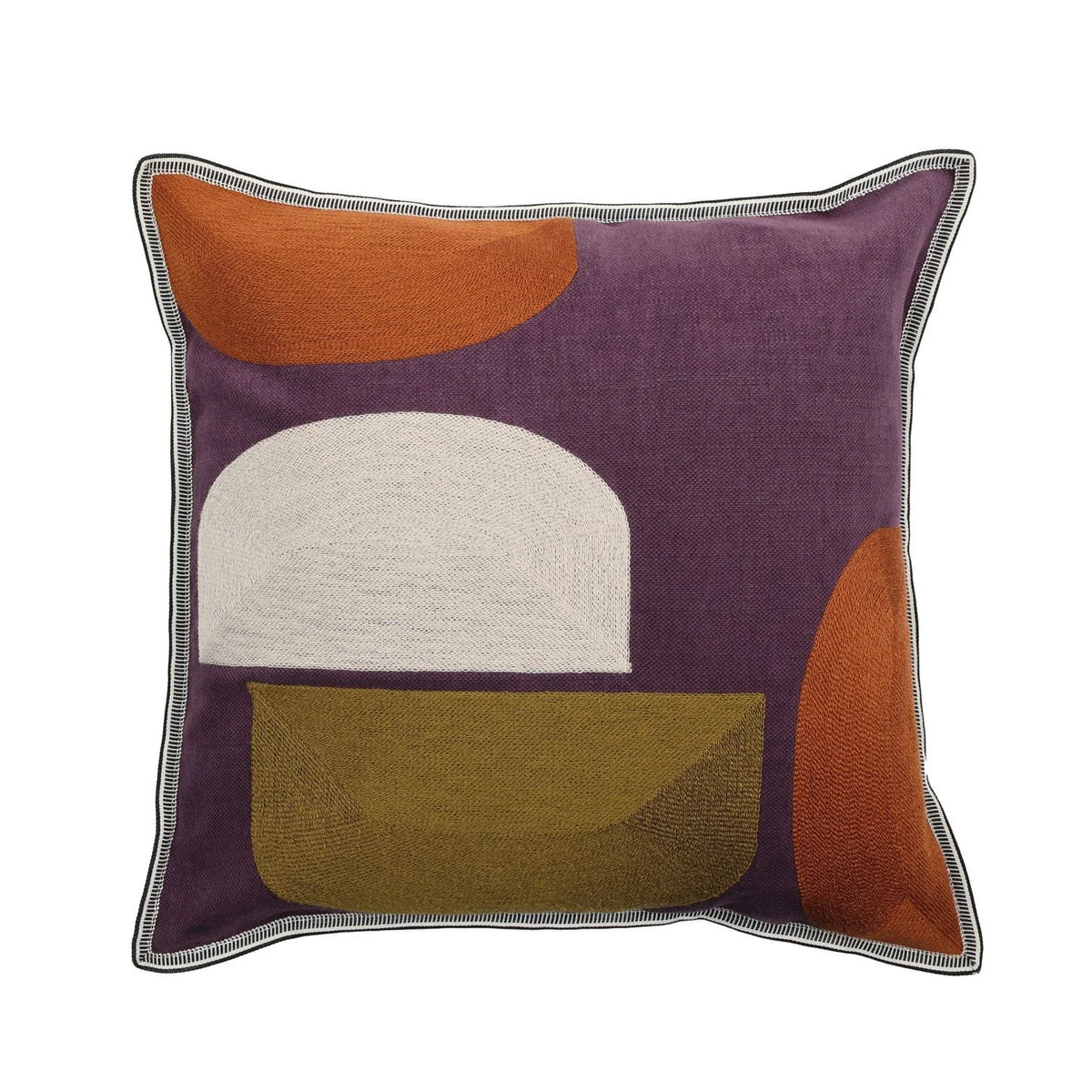 Casamance Jojoba cushion cover — Violet Olive