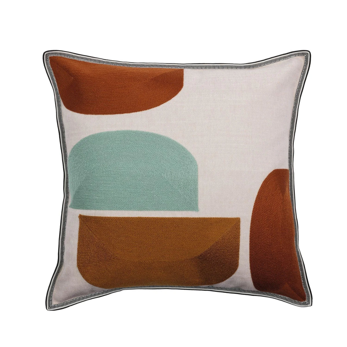 Casamance Jojoba cushion cover — Celadon Ocre