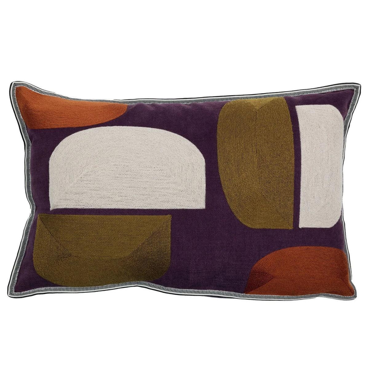 Casamance Jojoba cushion cover — Violet Olive