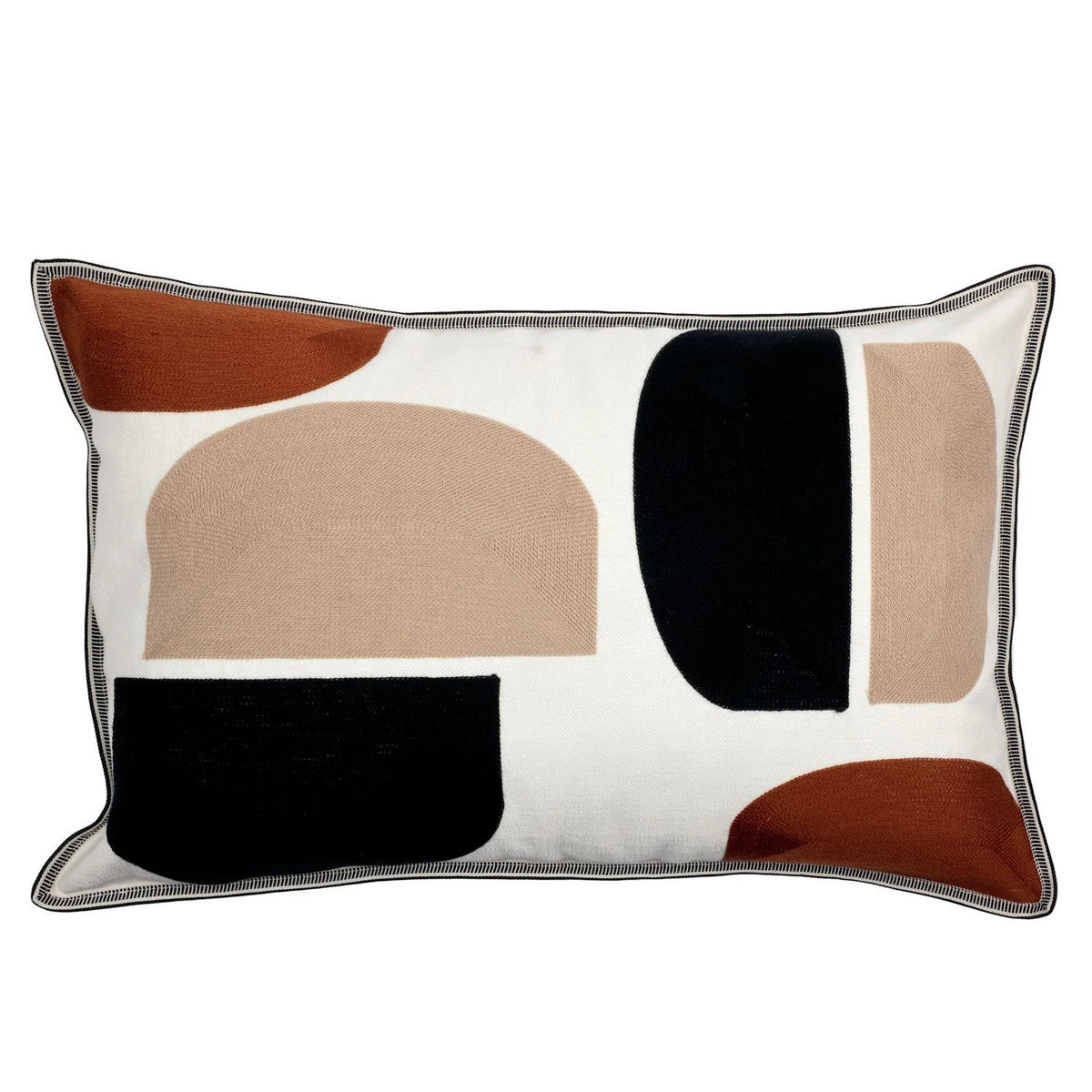 Casamance Jojoba cushion cover — Nacre Noir