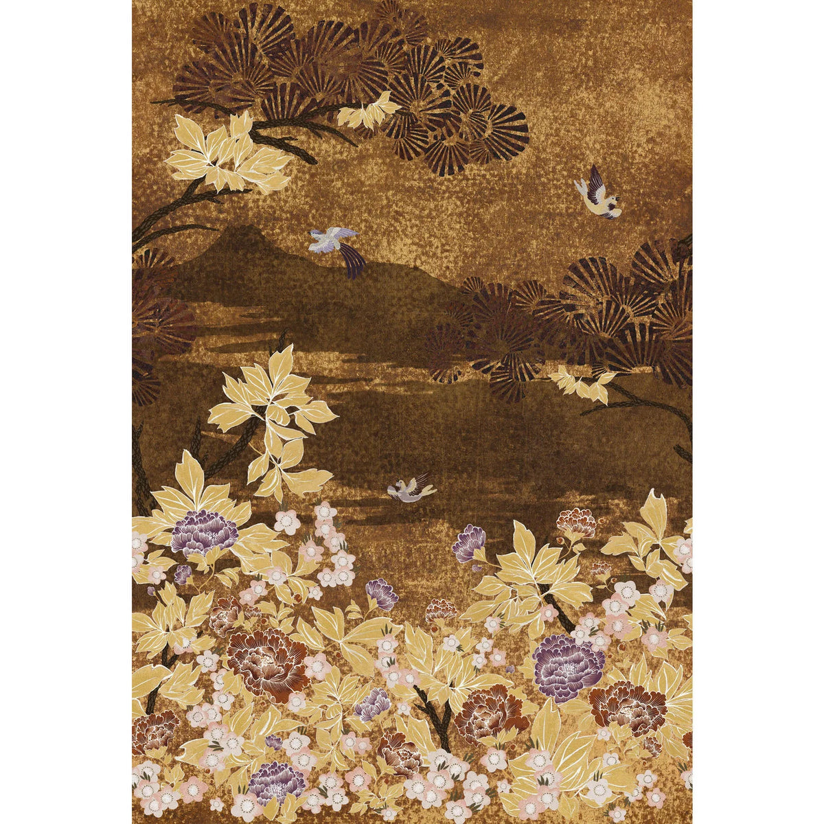Casamance Kansai wallpanel — Cuivre/Doré