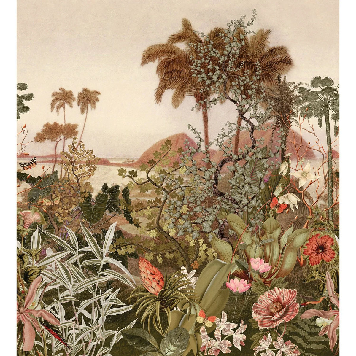 Casamance Kisama wallpanel — Kaki/Multico