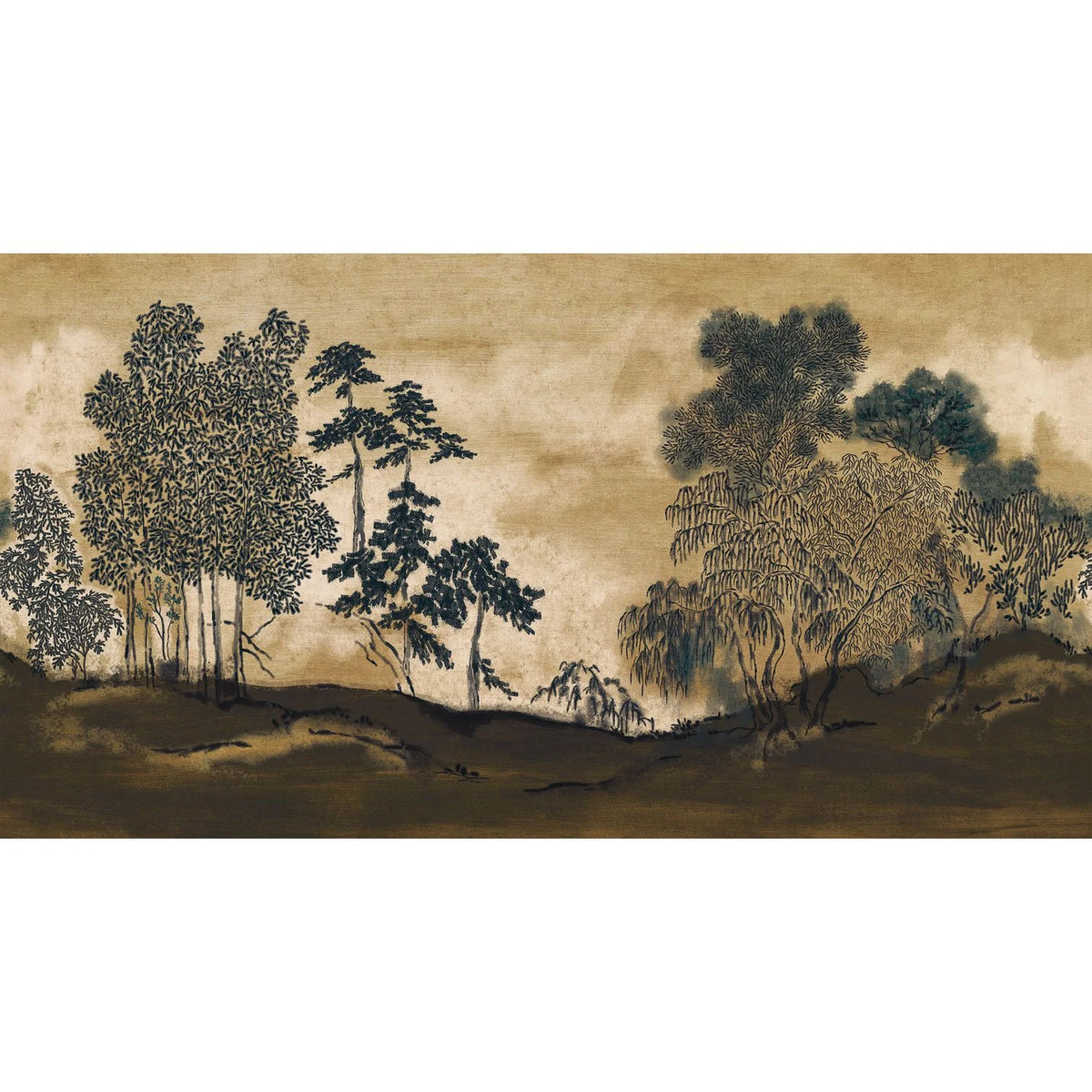 Casamance Koraku wallpanel — Bronze/Doré