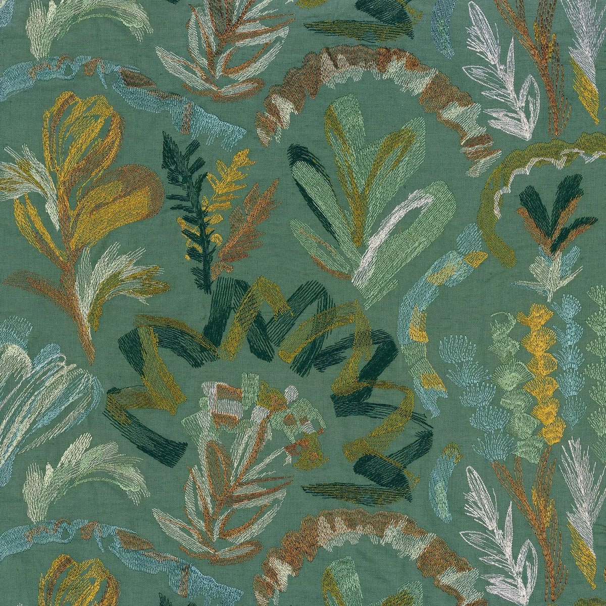 Casamance Kumba fabric — Vert Multico