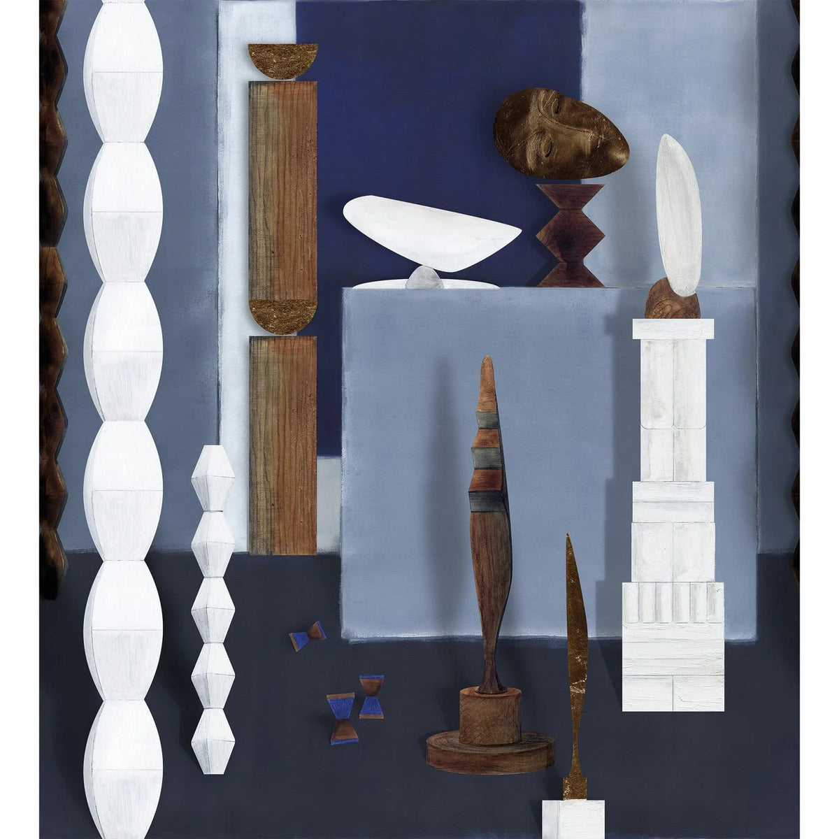Casamance L'Atelier De Brancusi wallpanel — Bleu D'Egypte