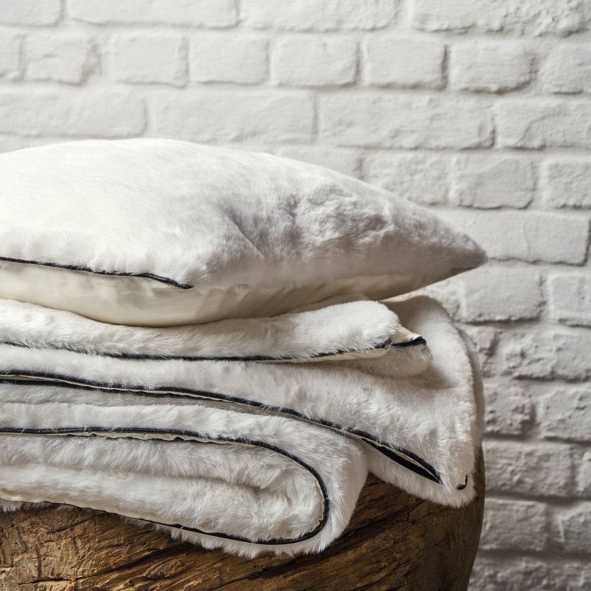 Casamance Laponie throw — Blanc
