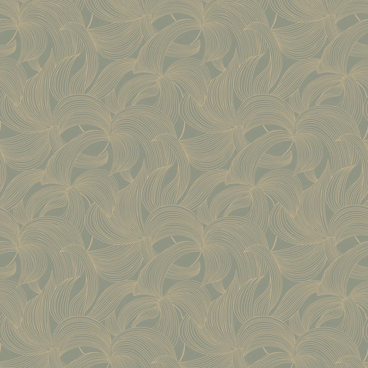 Casamance Leontine wallpaper — Gris Bleu/Doré
