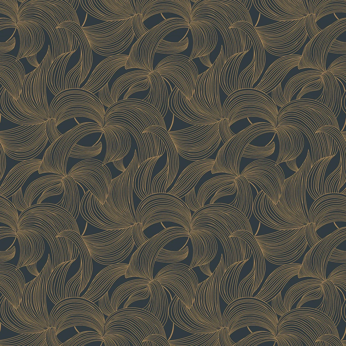 Casamance Leontine wallpaper — Encre/Doré