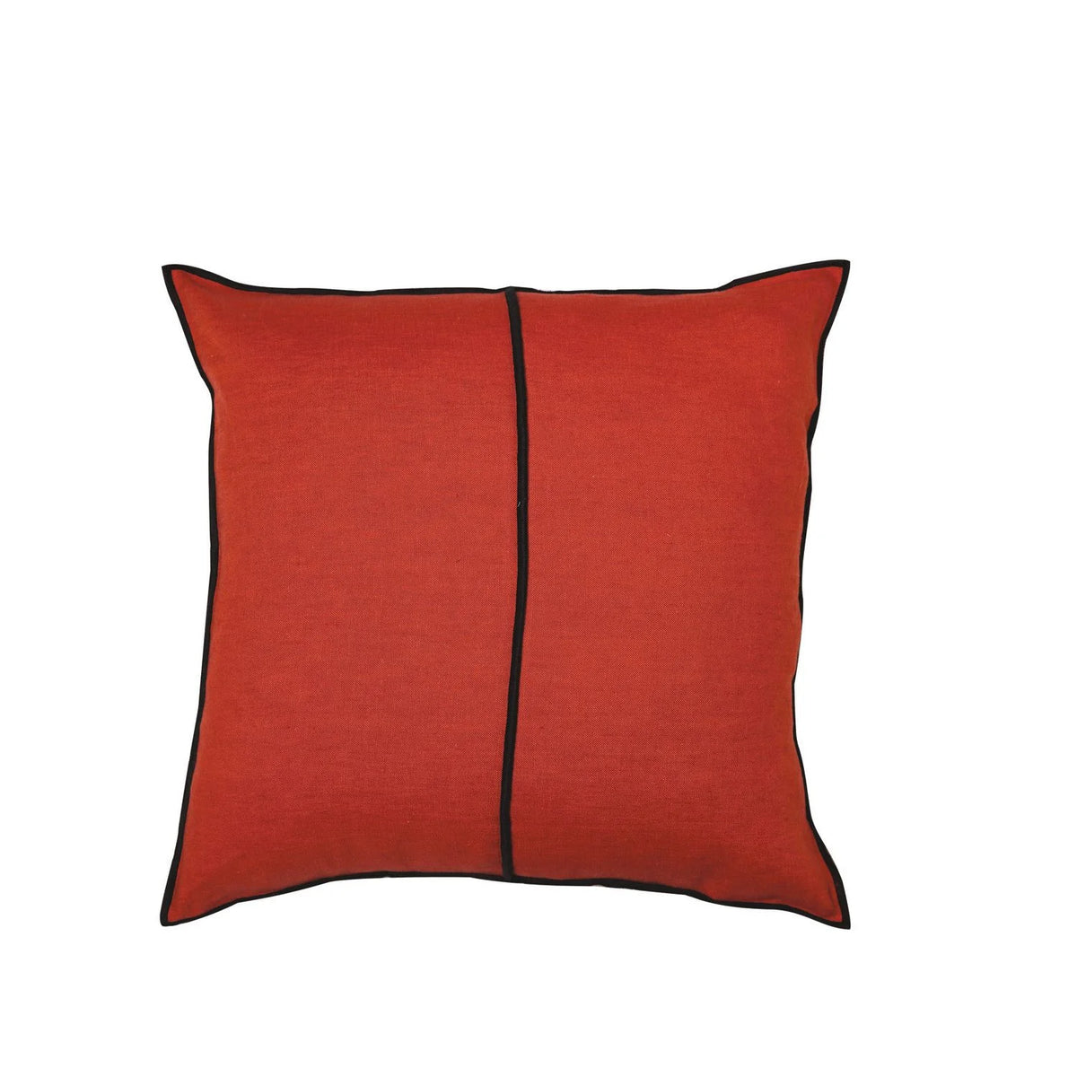 Casamance Linen cushion cover — Orange Sanguine