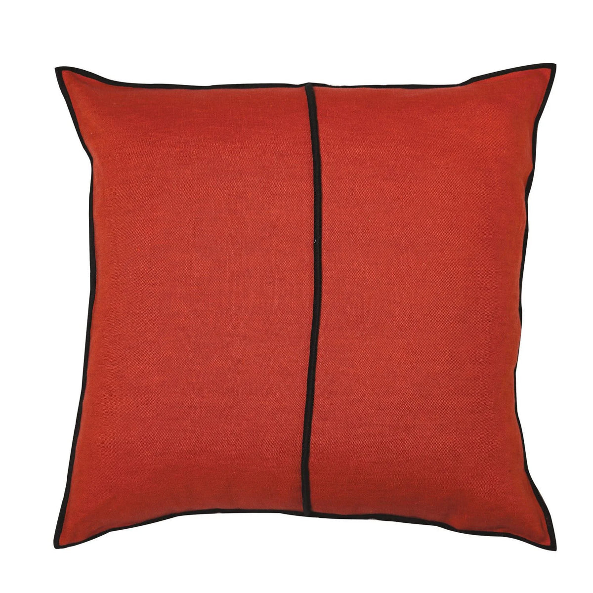 Casamance Linen cushion cover — Orange Sanguine