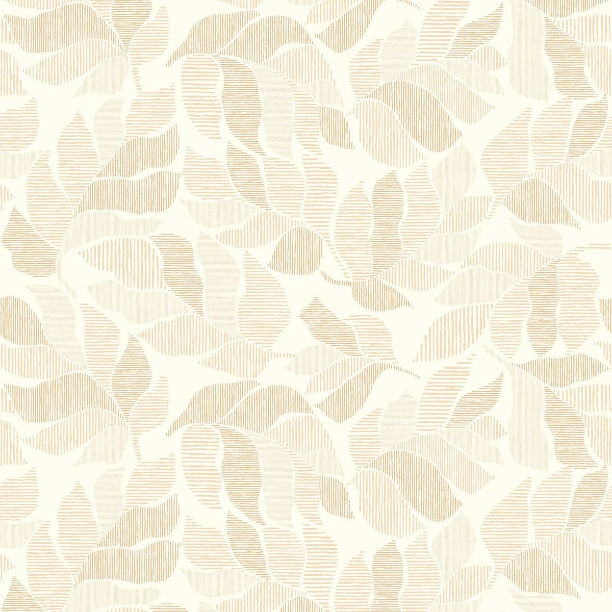 Casamance Lontara wallpaper — Blanc/Doré