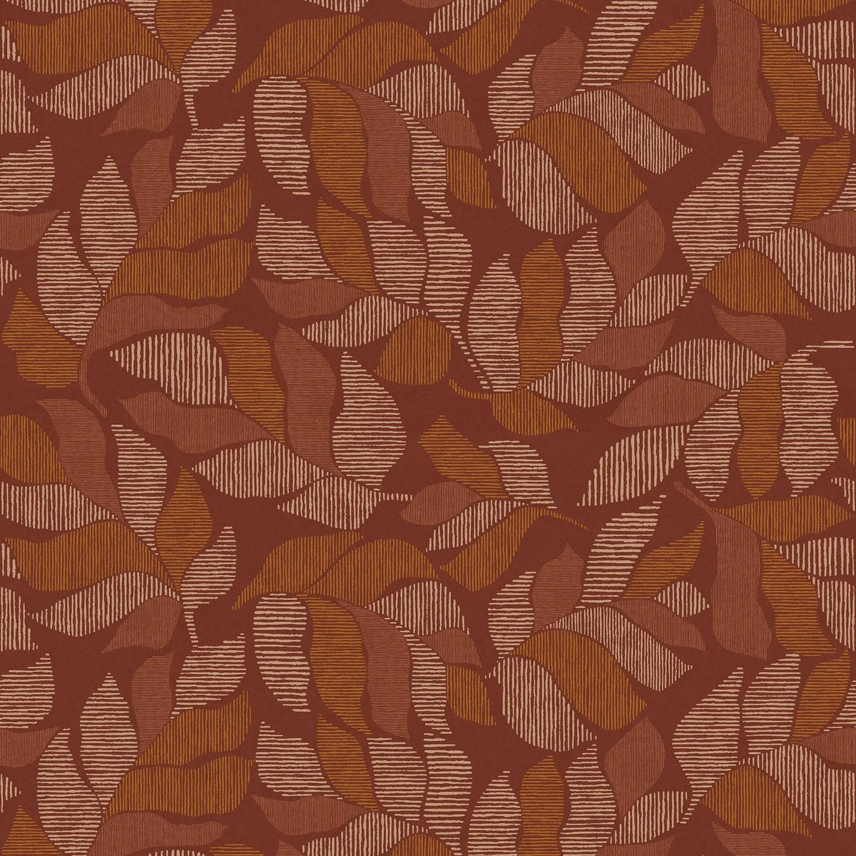 Casamance Lontara wallpaper — Terracotta/Cuivré