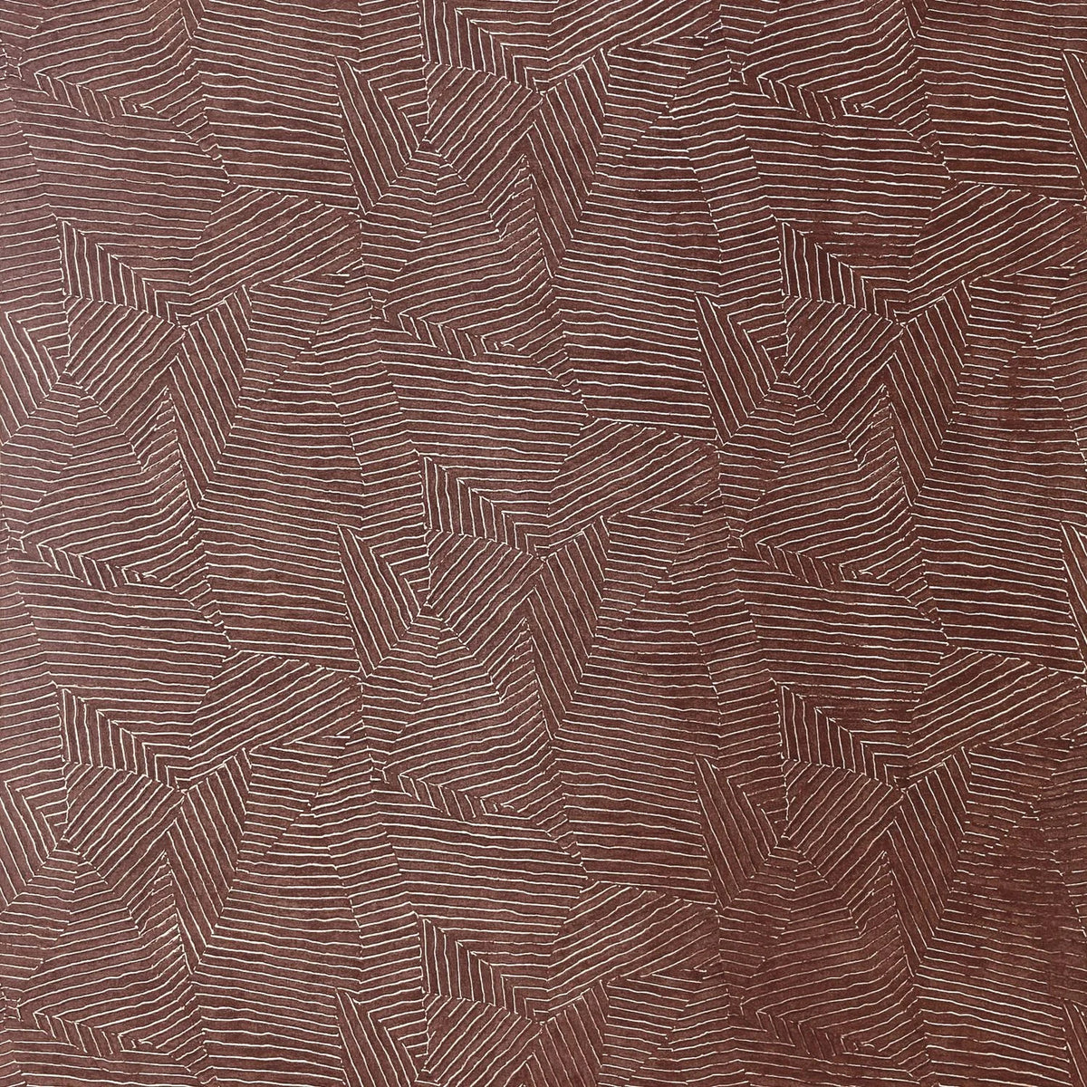 Casamance Lore wallpaper — Terracotta/Doré