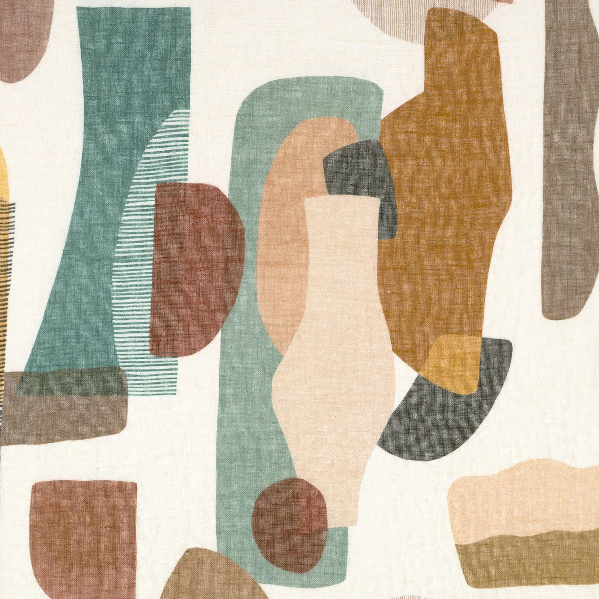 Casamance Machaya Print fabric — Celadon Ambre