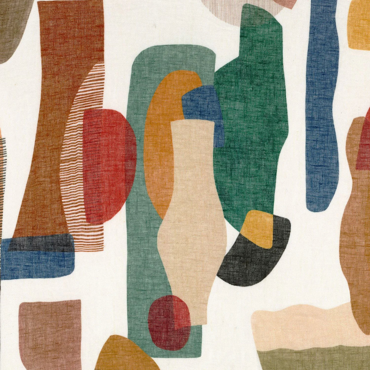 Casamance Machaya Print fabric — Multico Bleu