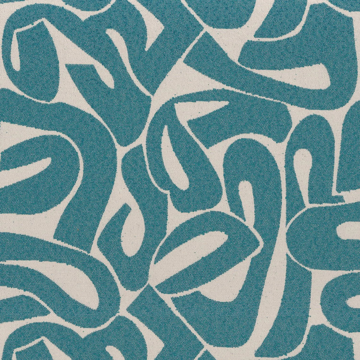 Casamance Machino fabric — Turquoise