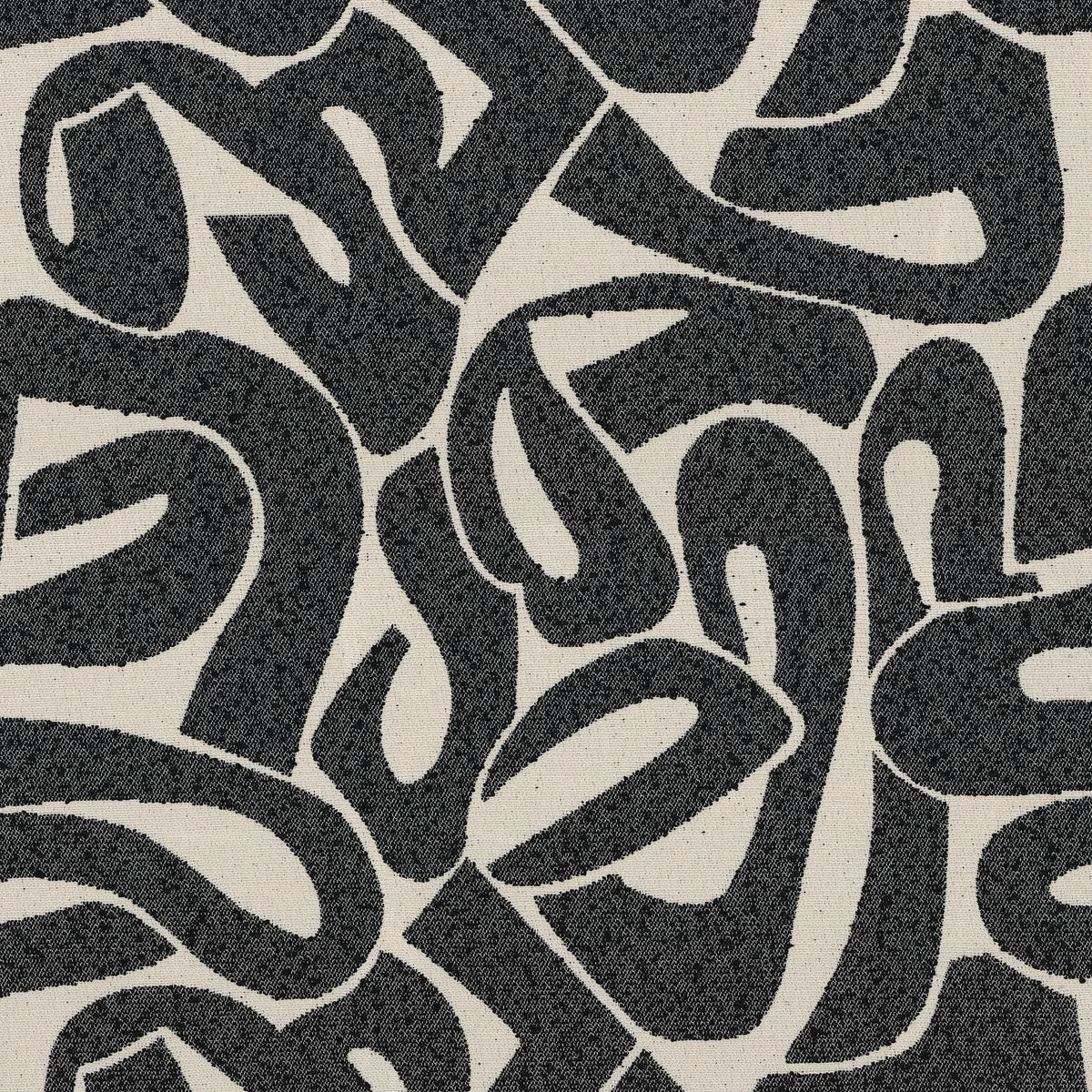 Casamance Machino fabric — Noir