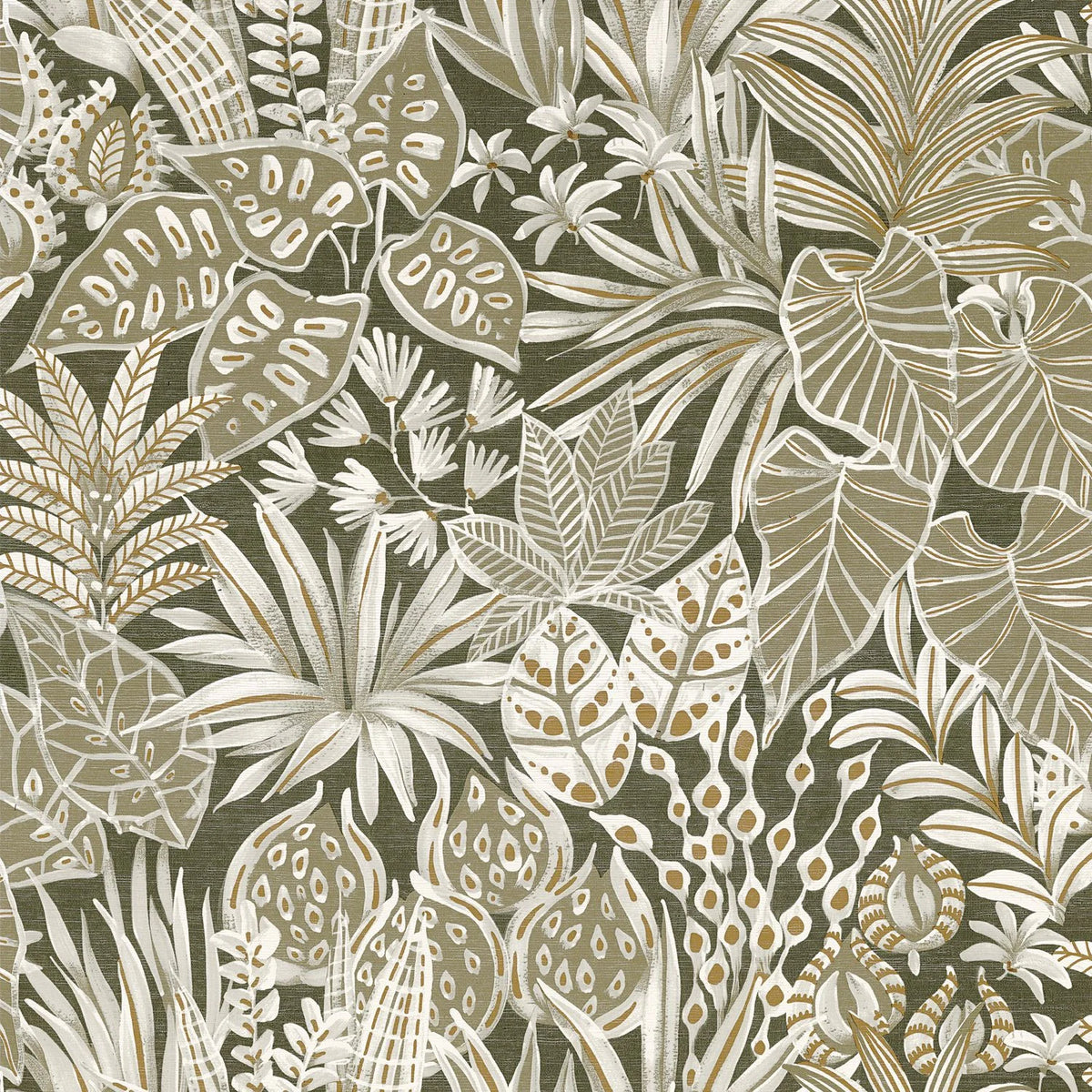Casamance Madhuca wallpaper — Kaki