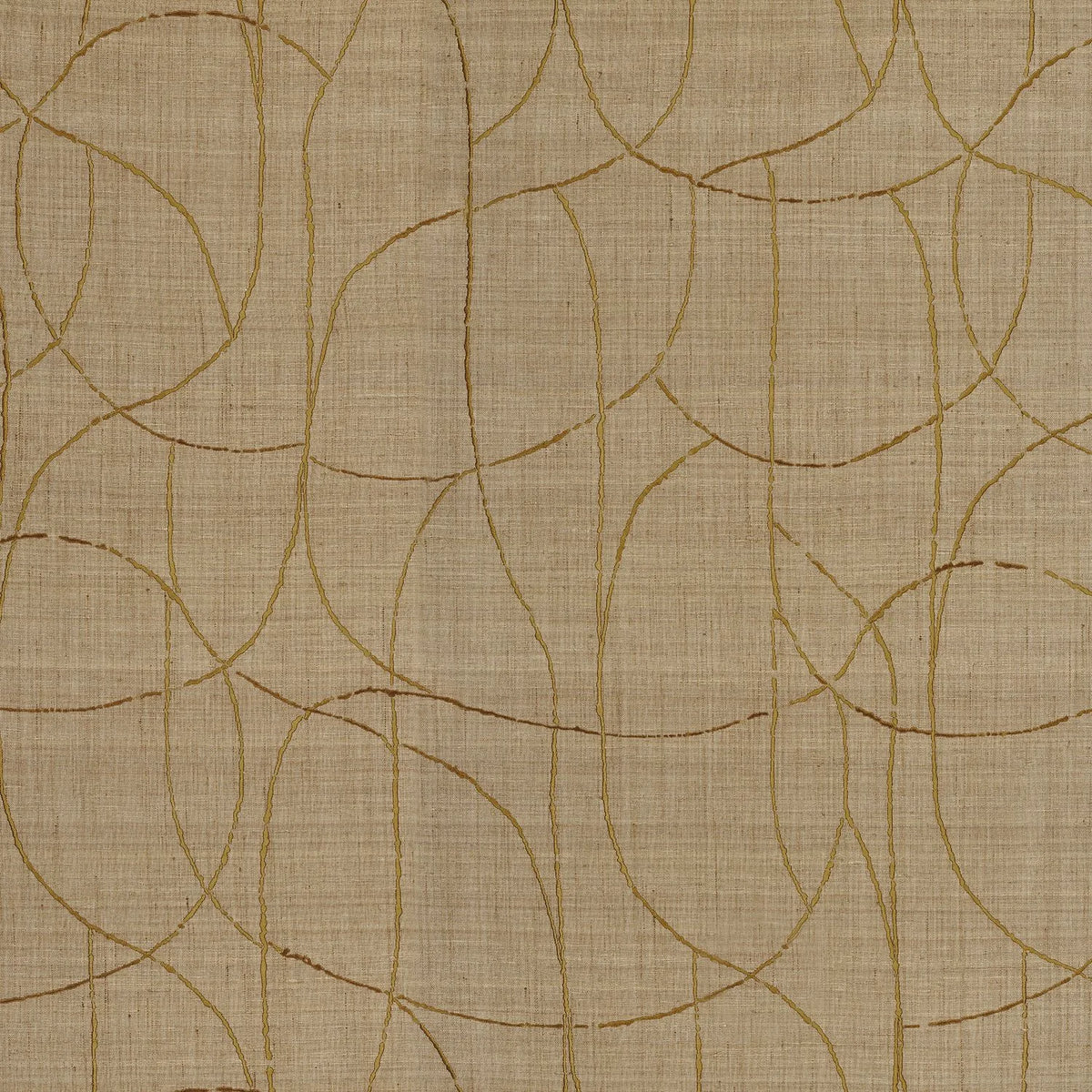 Casamance Mandala fabric — Mordoré