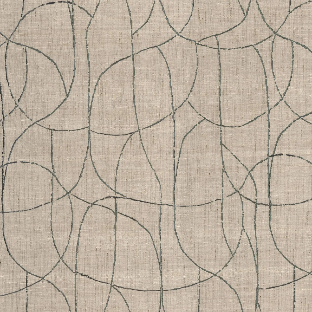 Casamance Mandala fabric — Bleu Galet