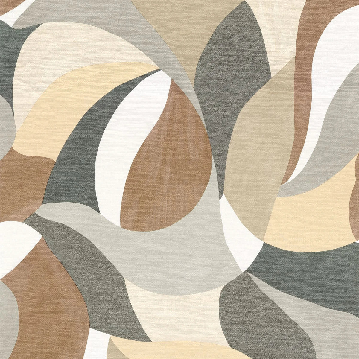 Casamance Mandorla wallpaper — Sable/Gris Cendré