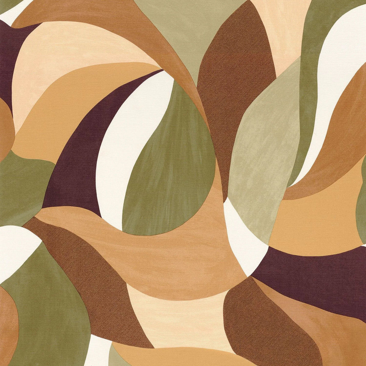 Casamance Mandorla wallpaper — Kaki/Terre De Sienne