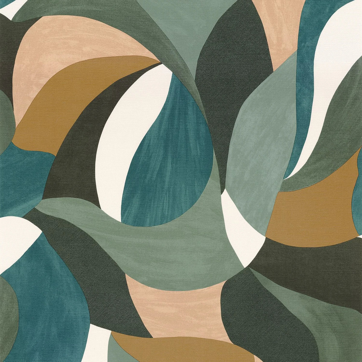 Casamance Mandorla wallpaper — Cyprès/Mordoré