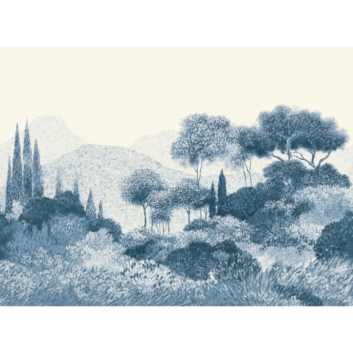 Casamance Maquis Corse wallpanel — Marine