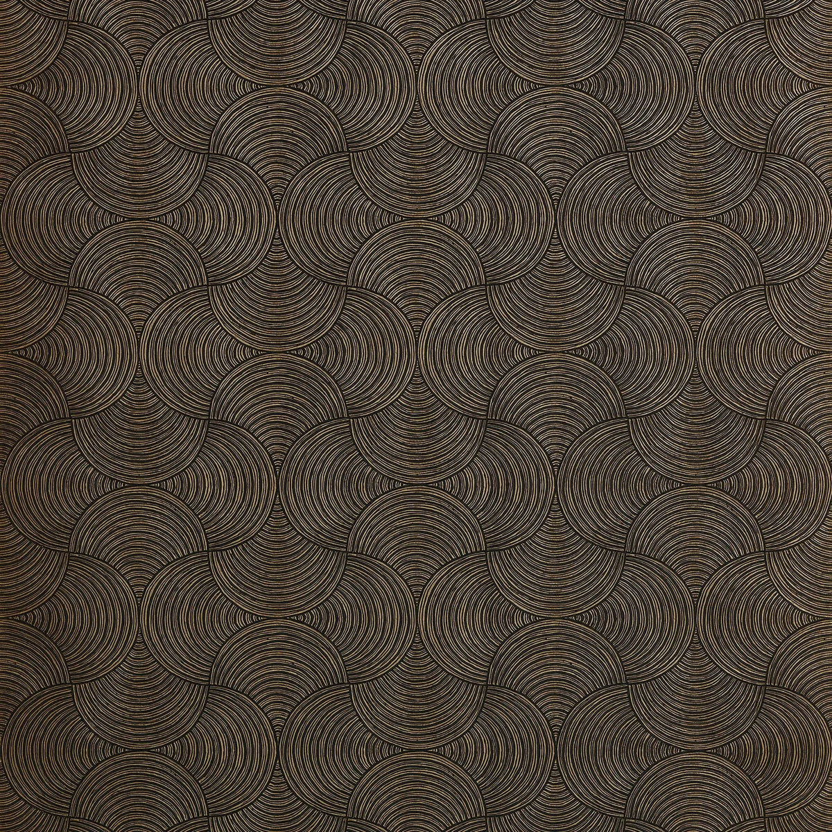 Casamance Meteore wallpaper — Noir/Doré