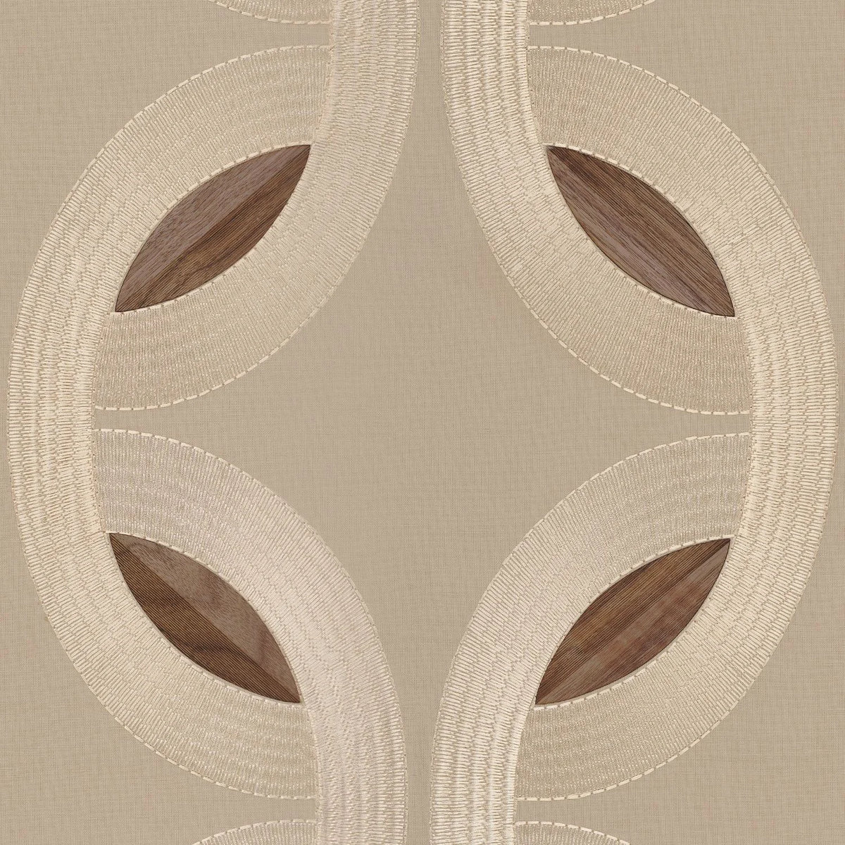 Casamance Mimbeau wallcovering — Beige Taupe
