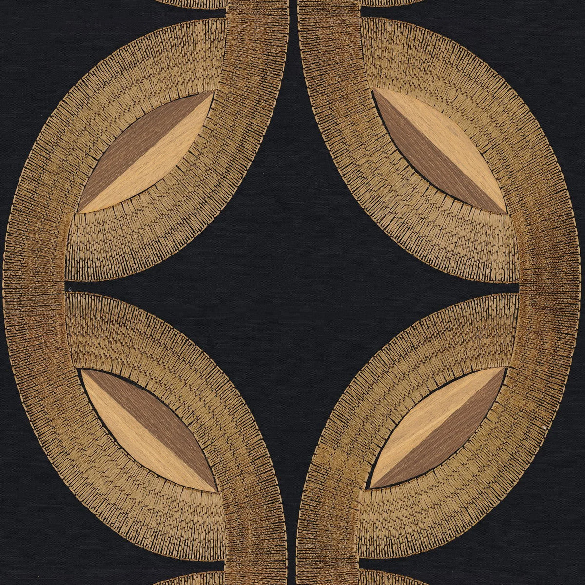 Casamance Mimbeau wallcovering — Noir Mordoré