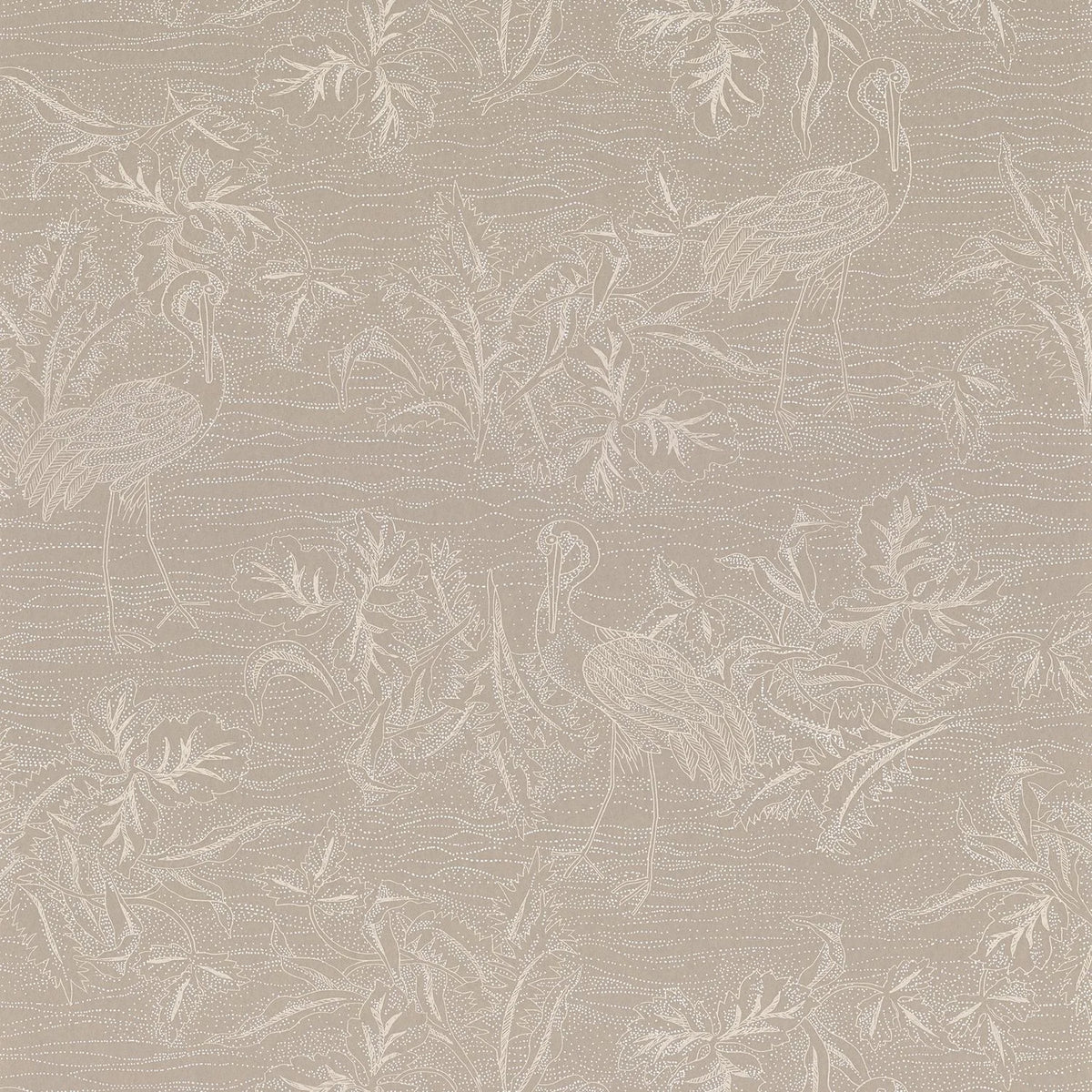 Casamance Mirador wallpaper — Marron Glacé/Nacré