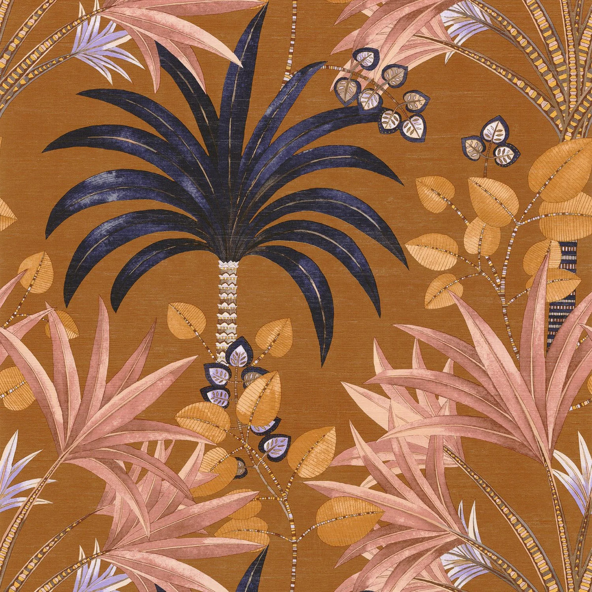Casamance Mirissa wallpaper — Ambre/Blush