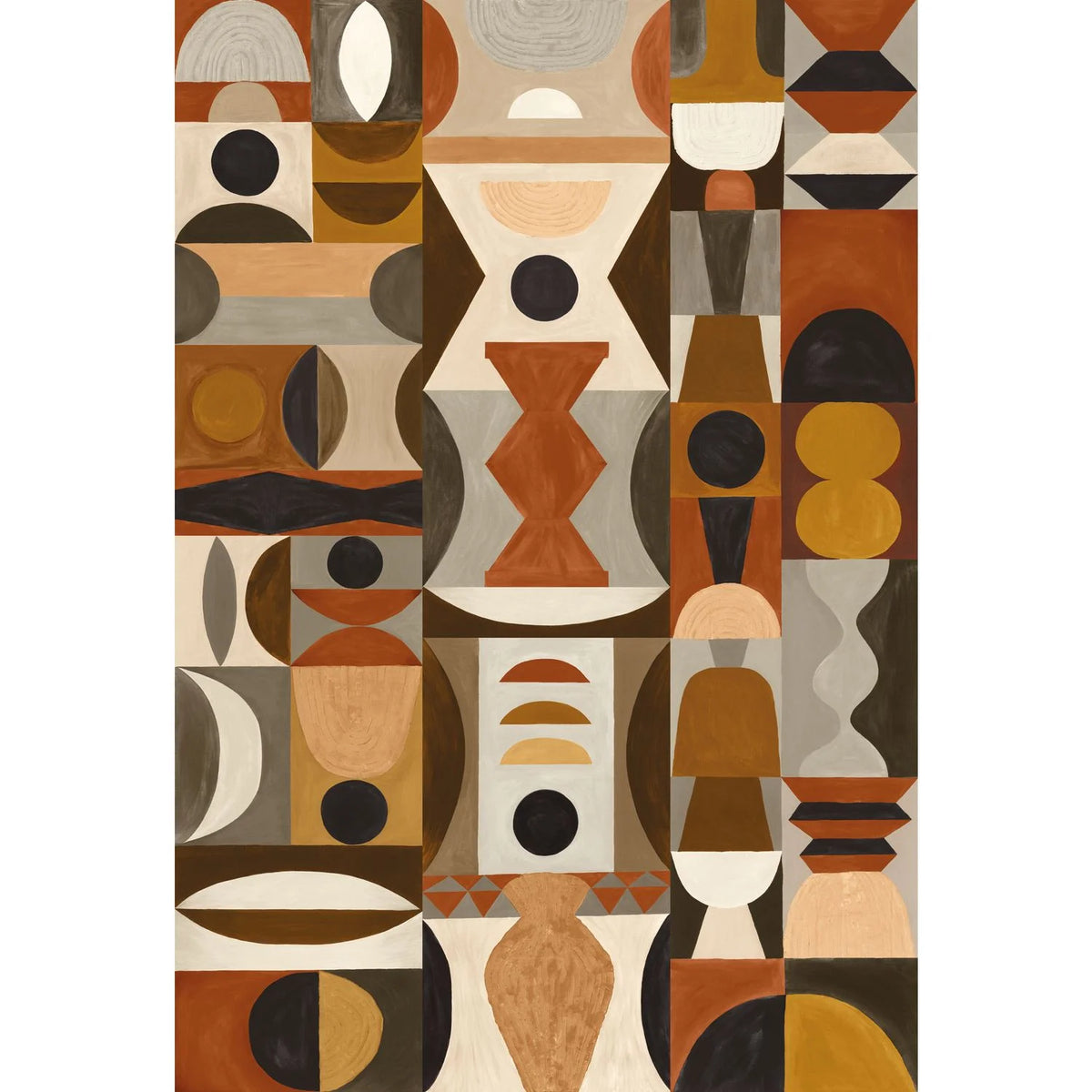 Casamance Modelage wallpanel — Terracotta/Sable