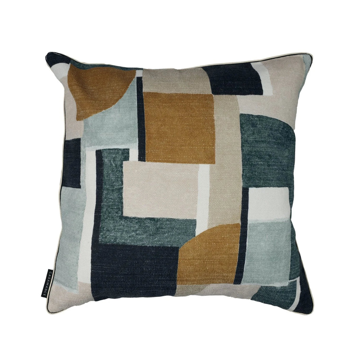 Casamance Montsouris cushion cover — Celadon Camel