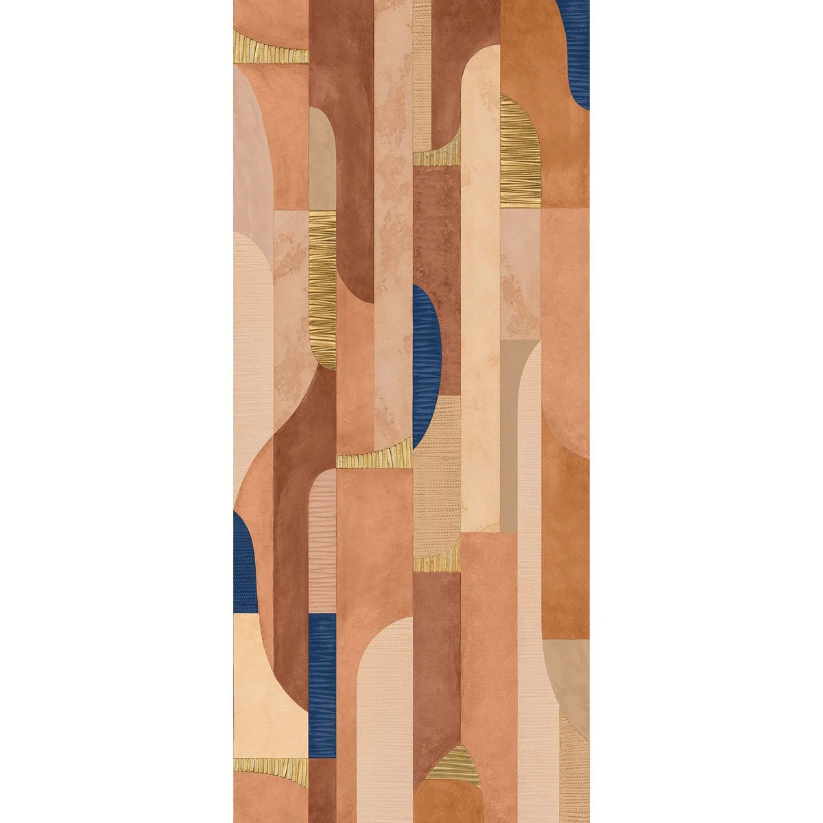 Casamance Murmures Du Mistral wallpanel — Terracotta Bleu Roi
