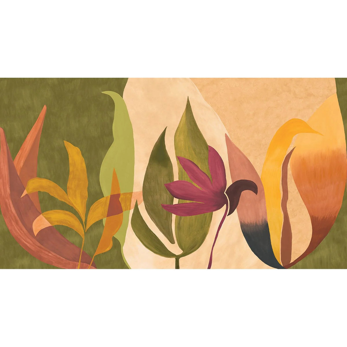 Casamance Nahua wallpanel — Kaki/Ocre