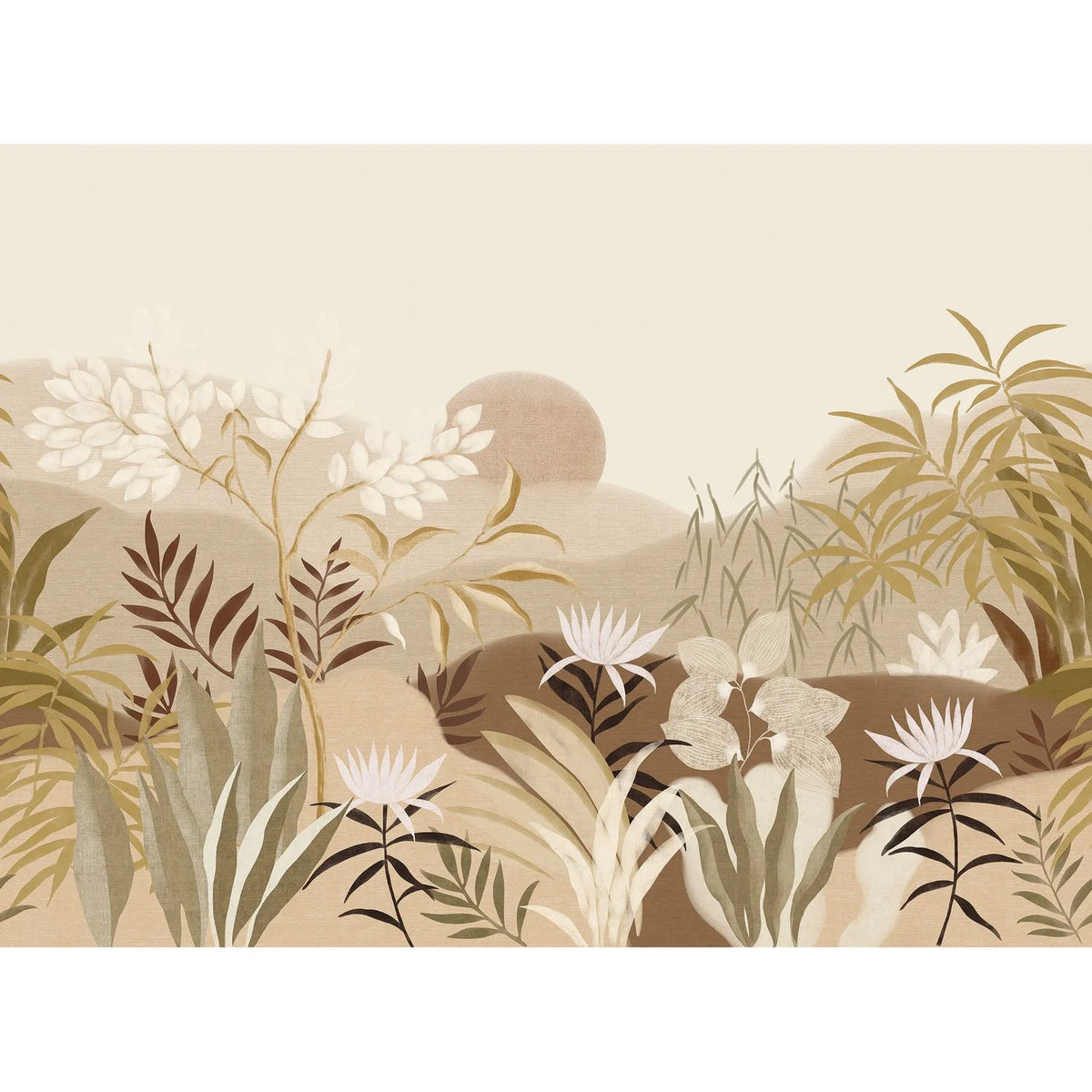 Casamance Neloe wallpanel — Sable/Kaki