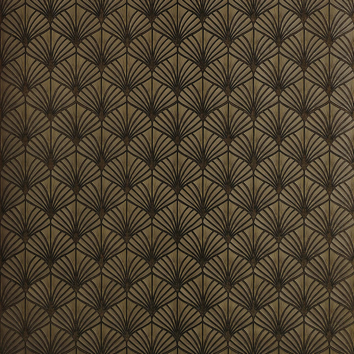 Casamance Nereides wallpaper — Noir/Doré